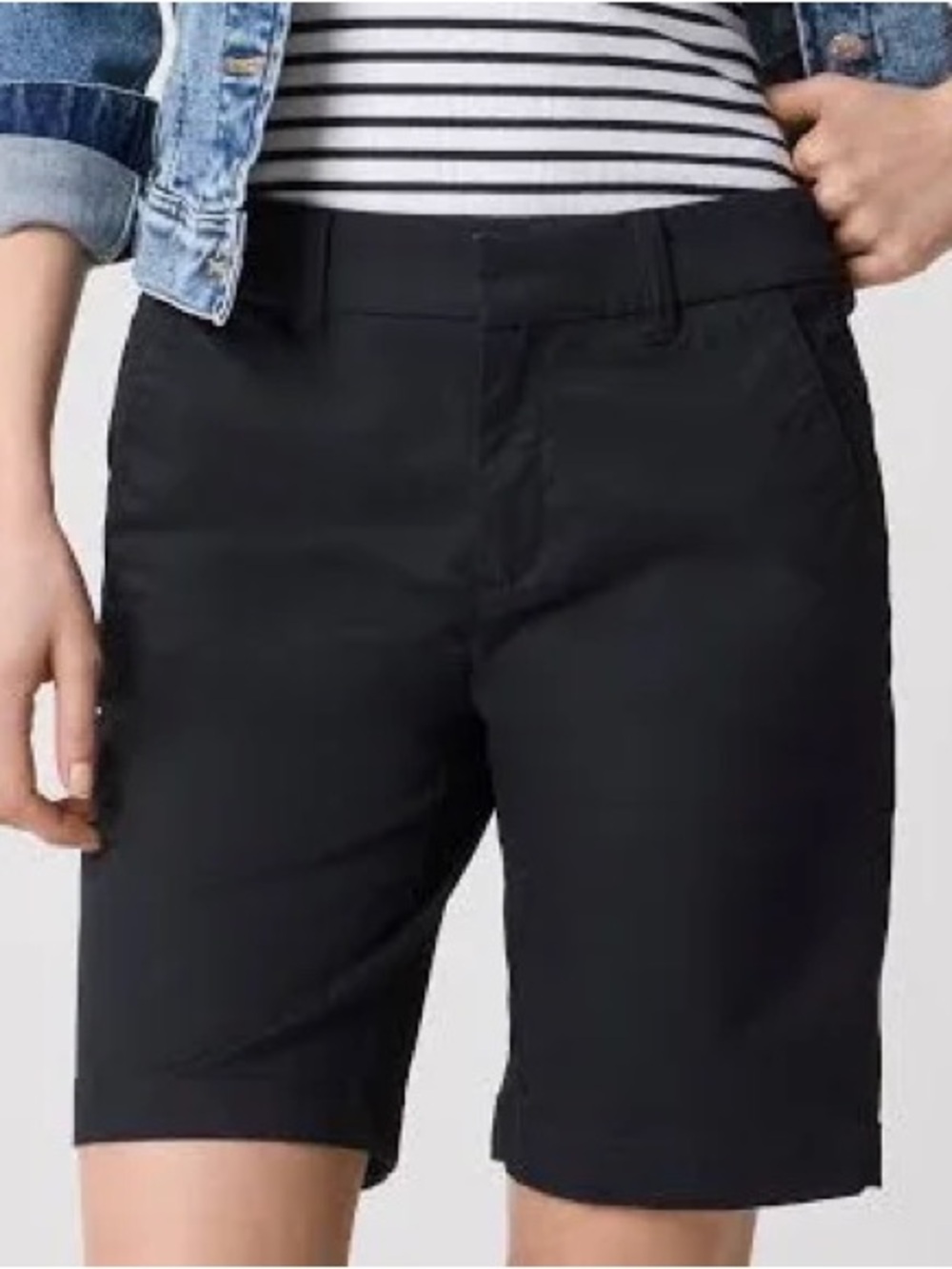 Never worn j. crew black Bermuda shorts